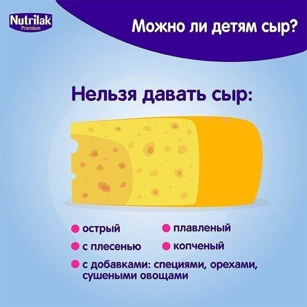 Можно ли детям давать сыр и с какого возраста